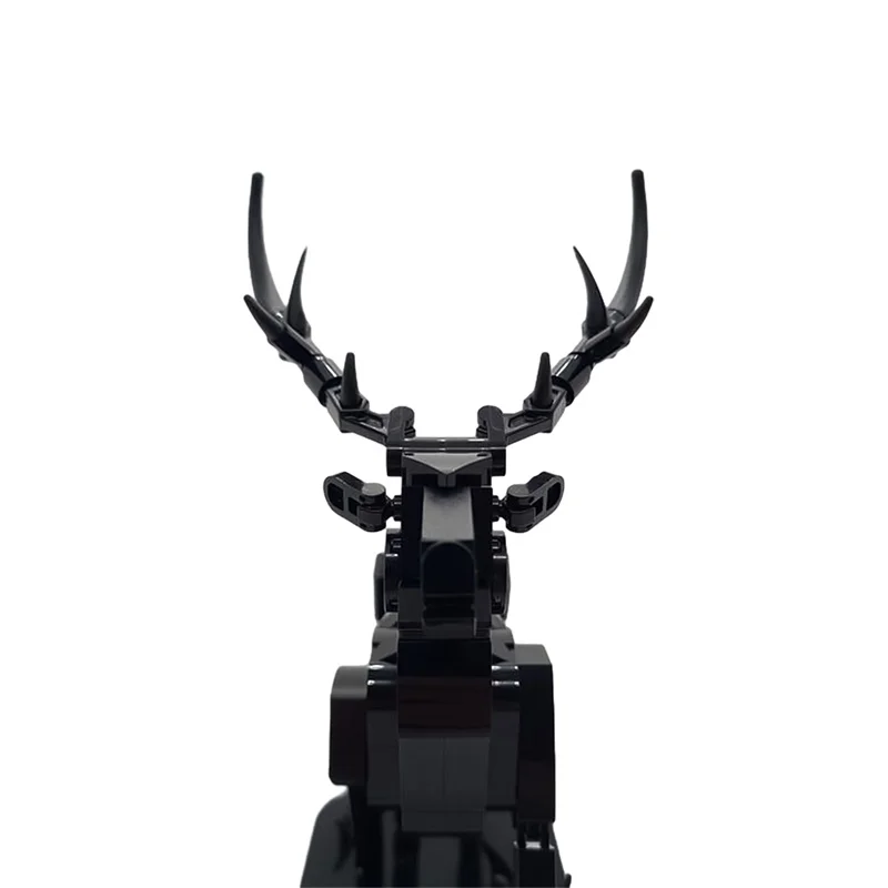 MOC Animal Cervus Elaphus Model Building Blocks Static Stag Statue Assembly Toys Creative Puzzle Children's Gift Ornaments