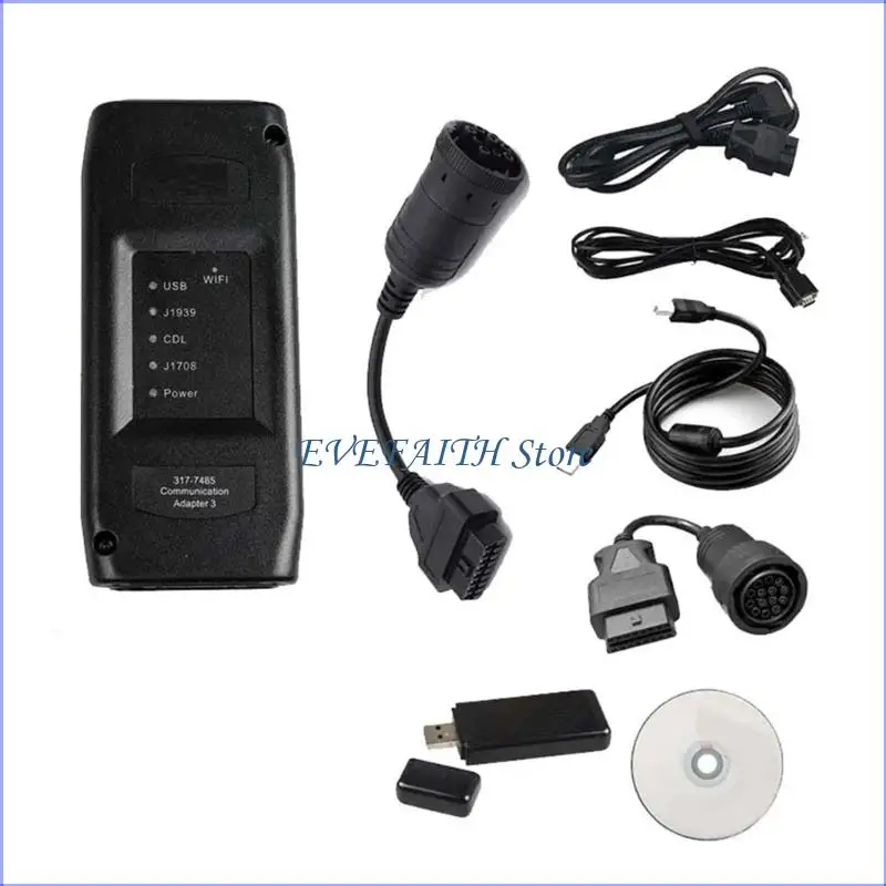 

124B Универсальные диагностические адаптеры для грузовиков, беспроводное соединение, подходят для экскаваторов, многосистемного