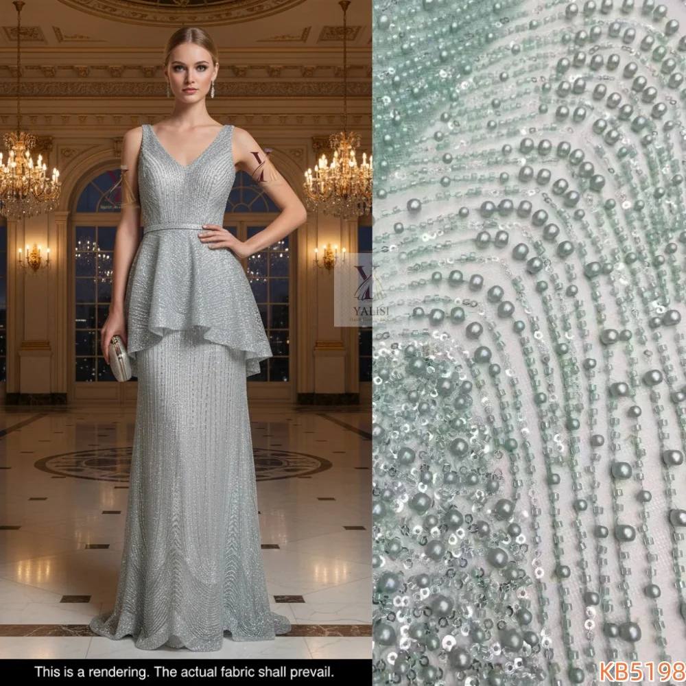 

Африканское тканевое кружево высокого качества, Оливер, зеленый, 2022, расшитое бисером, французская сетка, белое свадебное кружево с вышивкой для шитья KB5198