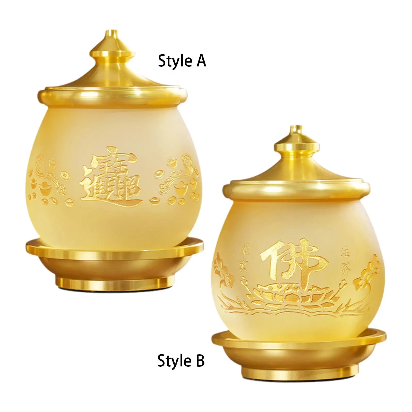 Buddha Altar Offering Cup Tibetan Holy Water Cup Sculpture Decorative Versatile Tibetan Worship Cup for Tabletop Bedroom Home