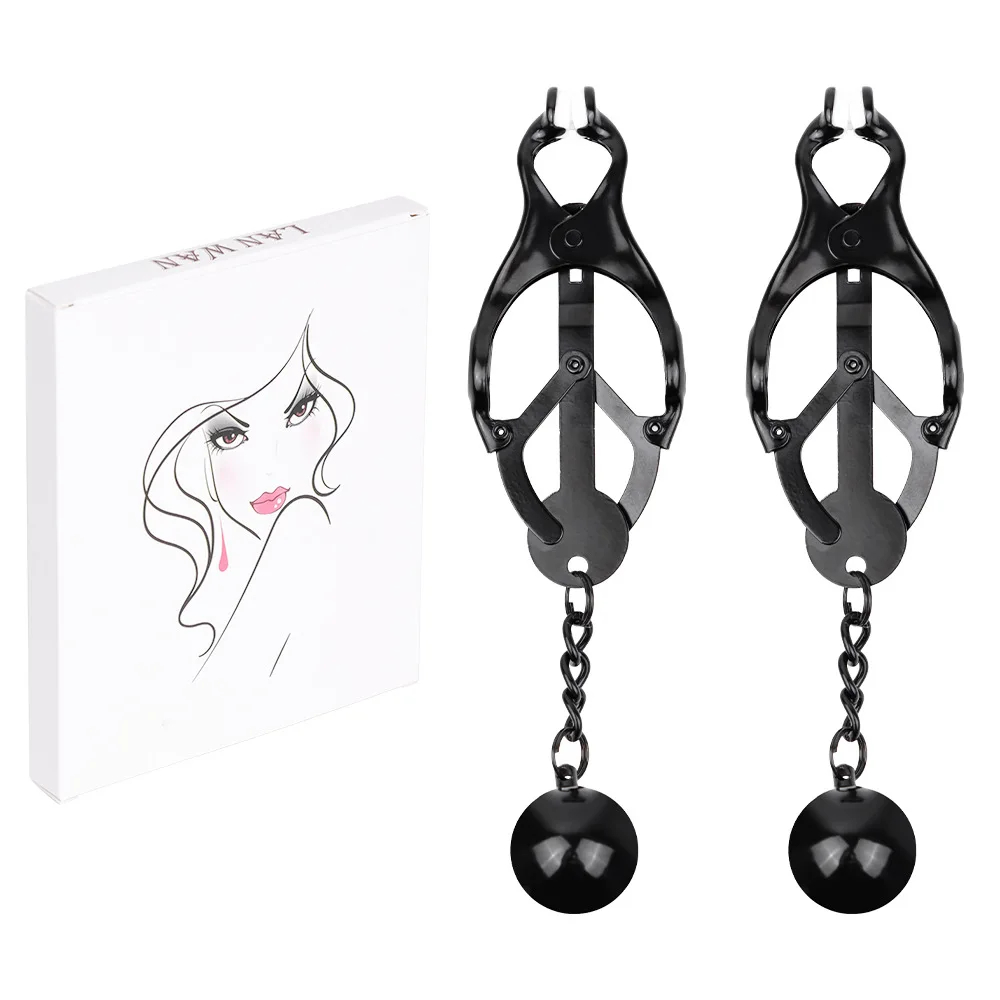 Weighed Ball Nipple Clamp Slave Stimulator With Metal Ball Weight Breast Bondage Restraint Sex Toys Adult Game Supplies