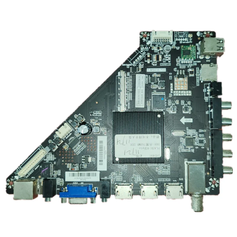 

T.MS638.733 4K WiFi network TV motherboard, physical photo, tested for HV650QUB-B00