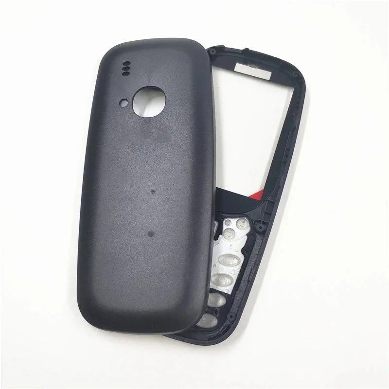 Full Housing For Nokia 3310 (2G Version) Face Frame   Battery Door Back Cover Housing With English Keyboard