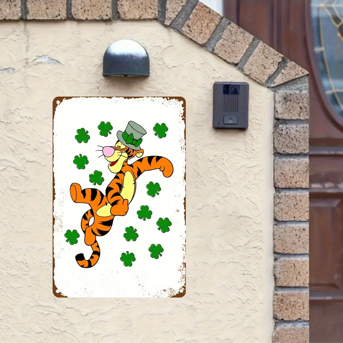 Miniso ديزني ويني ذا بوه وإيور القصدير ديكور ملصق تين تسجيل علامة معدنية لوحة الزخرفية لحانة بار نادي الجدار الديكور #4