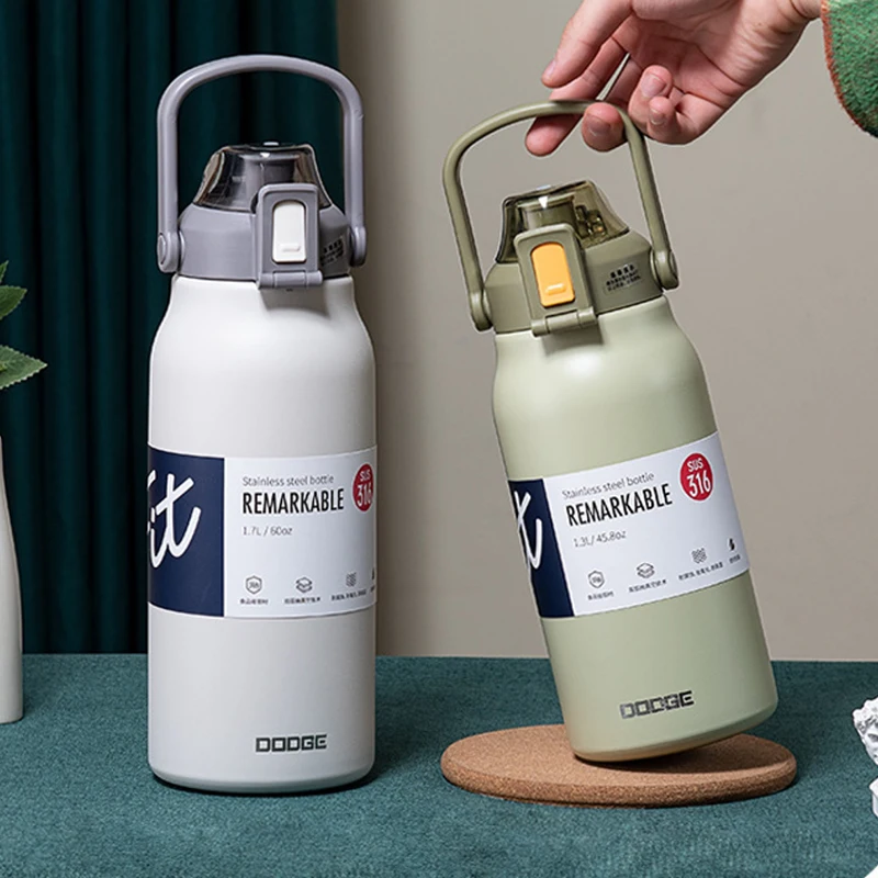 

Стакан из нержавеющей стали большой емкости, термобутылка с соломой, термобутылка для воды, изолированная чашка-термос для термоса для спортзала