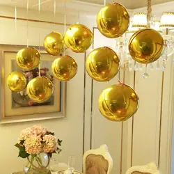 10pcs 10 inch gold aluminum film 4D balloon set, birthday party venue decoration wholesale