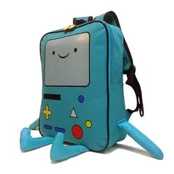 IBSLBMO Cute Cartoon Backpack Casual Travel Green Anime Bag Finn Jake Adventure Trip Breathable Portable Lightweight Backpack