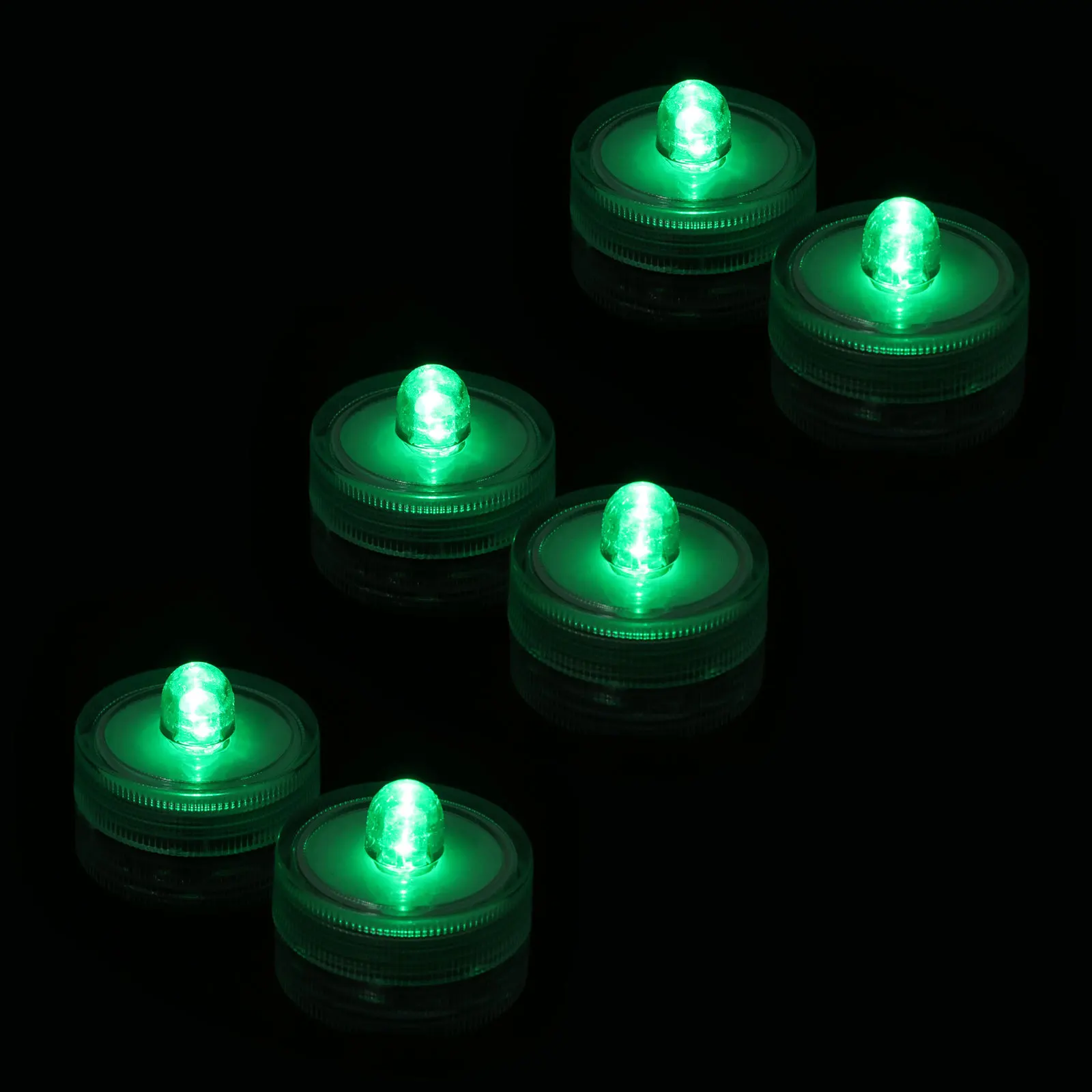 6 قطعة أضواء LED خضراء مقاومة للماء لعيد القديس باتريك مصباح ديكور للحفلات إضاءة المهرجانات ضوء الاستخدام المنزلي