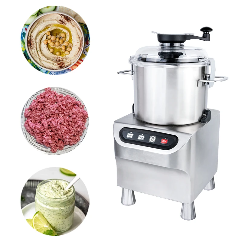Meat Processing Auxiliary Bowl Cutter Machine Stable Rotation Speed For Consistent Meat Mince Processing Result