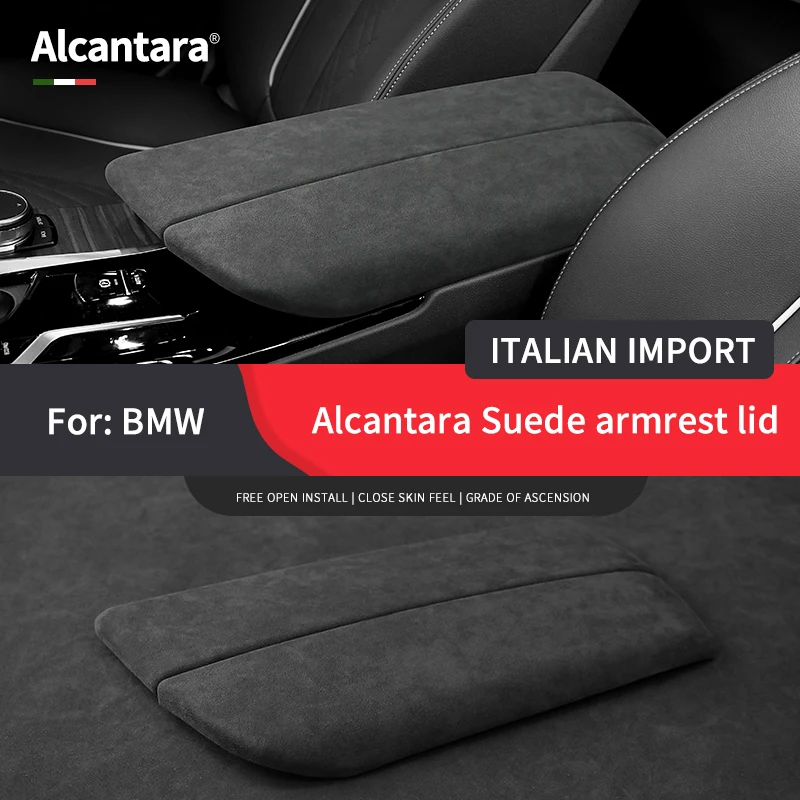 

For BMW 5 Series F07 F10 F90 F11 F18 G30 G31 G38 6 Series F06 F12 F13 G32 2011-2023 Suede Car Armrest Box Lid Panel Cover
