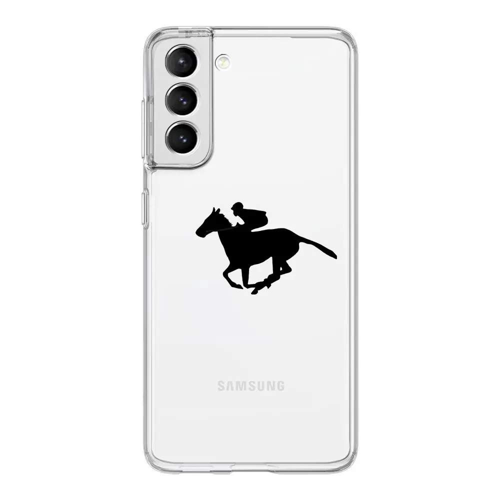 Animal Art Horse Clear Phone Case For Samsung Galaxy S24 Plus S23 FE S22 S21 S20 Ultra 5G S10 S10E S9 S8 Soft Silicone Cover