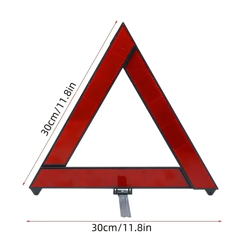 Red Reflective Car Tripod Folded Stop Sign Emergency Breakdown Triangle Warning Tool Safety Hazard Car Protective Accessories