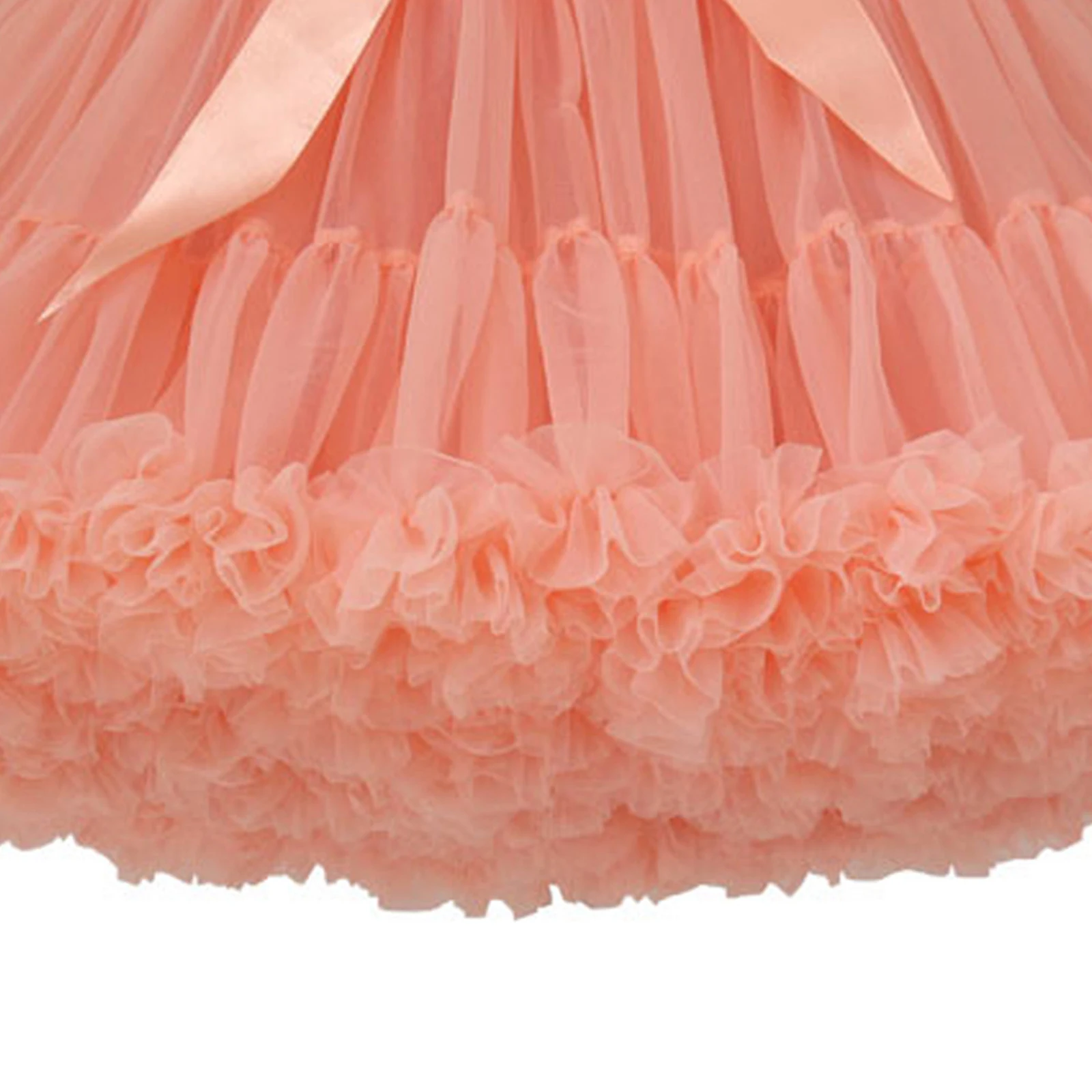 Women Puffy Tulle Petticoat Layered Pleated Short Skirts Elastic A-Line Princess Ballet Dance Tutu Skirt Cosplay Costumes