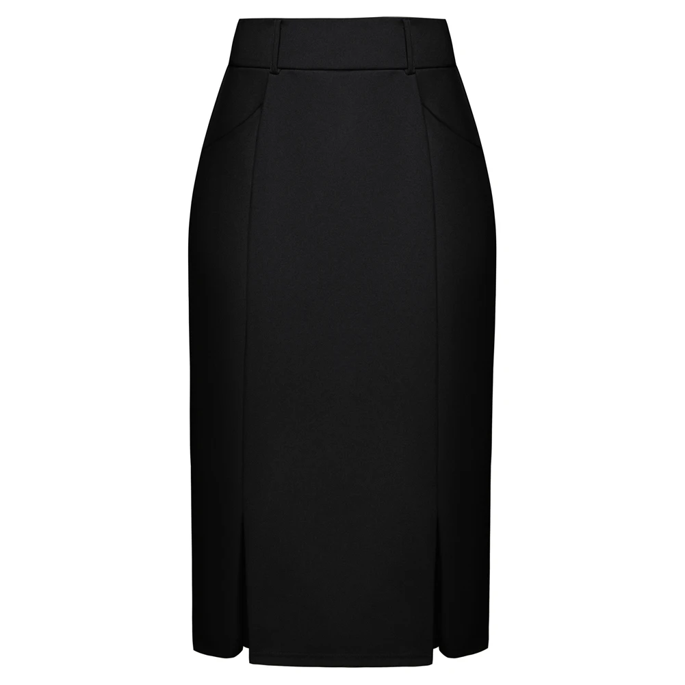 BP Women Ladies Vintage Bodycon Skirt Elastic Waist Below Knee Hips Wrapped Skirt High Waist Fashion