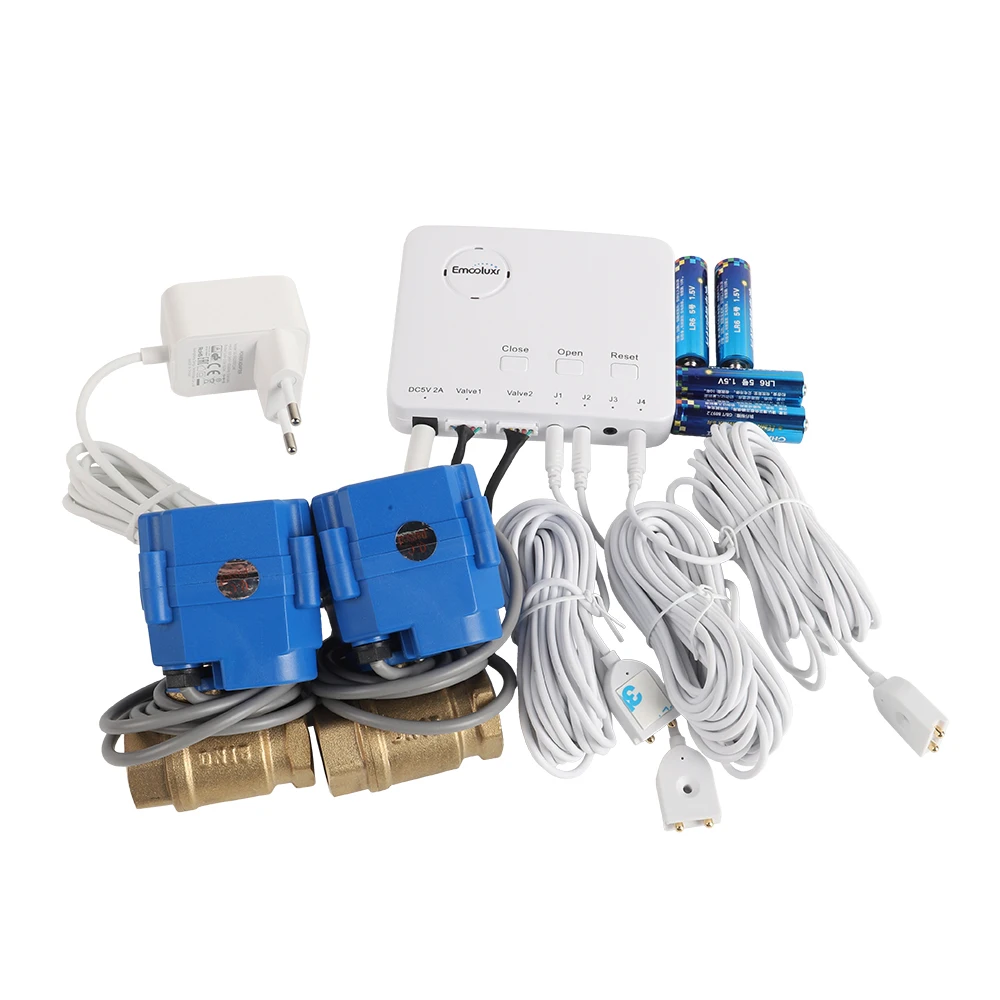 2 قطعة CWX-15N مجموعة صمامات المياه النحاسية DN15/DN20/DN25 5-Pin رافعة لأنظمة إنذار تسرب المياه المتوافقة مع WZ800 WZ808