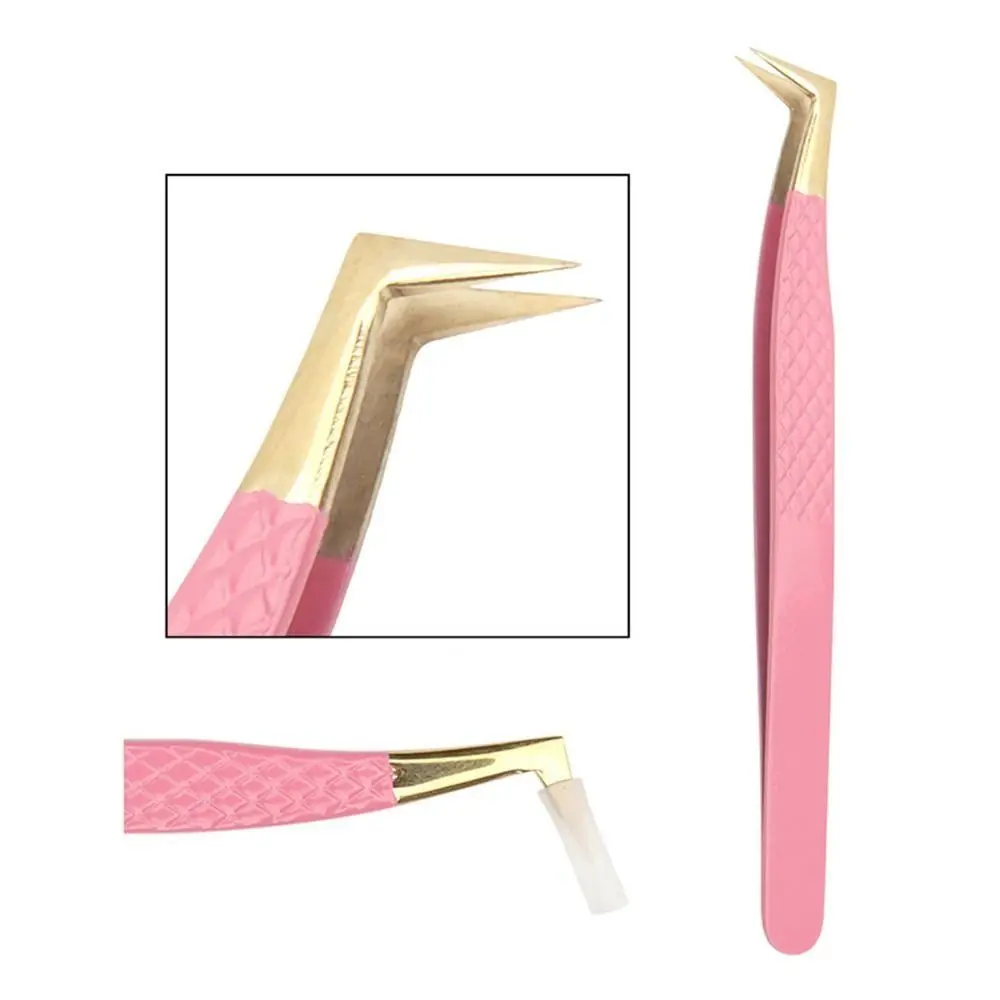 Anti-static Eyelash Extension Tweezer Non-magnetic Superhard Grafting False Eyelash Tool Stainless Steel High Precision