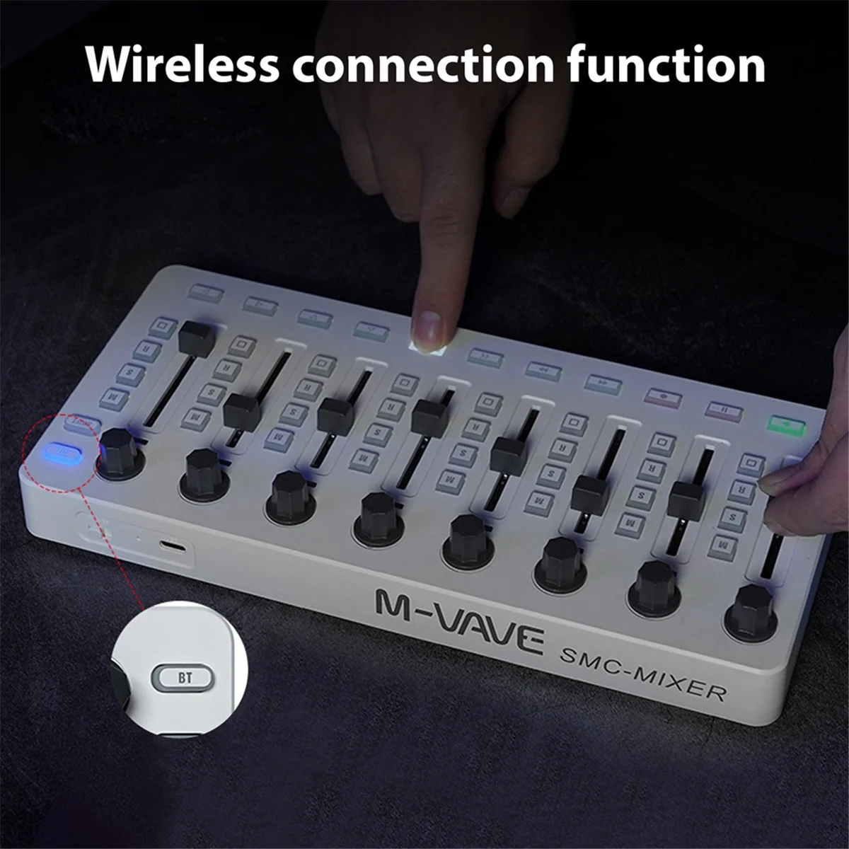 AA110! -Mixer Wireless MIDI Controller Mixing Console Bluetooth USB Controller Mixer for Most Electroacoustic Instruments