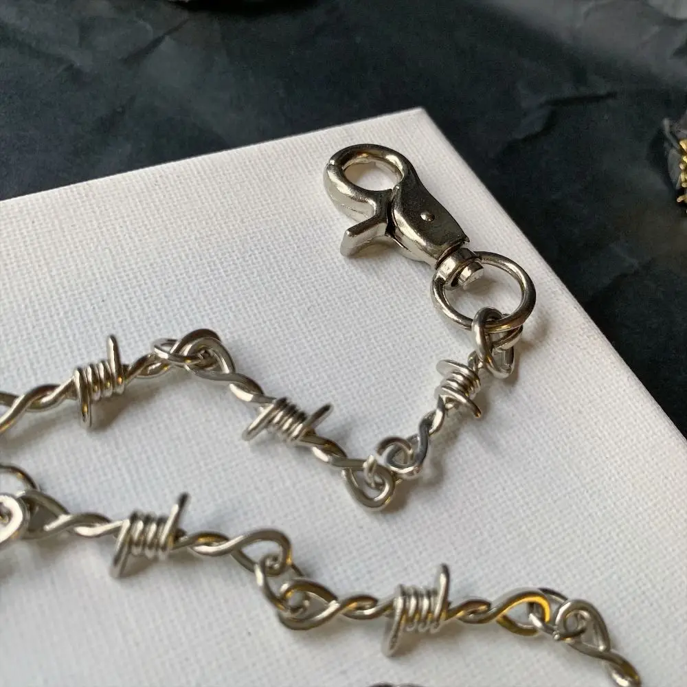 

Модная металлическая цепочка для брюк в стиле хип-хоп, гранж, гот, длинная поясная цепочка, шипы, проволока, ожерелье в стиле панк, женские и мужские джинсовые аксессуары