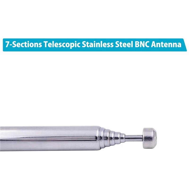 (6 шт.) Радиоантенна BNC с разъемом-разъемом BNC, адаптер, телескопическая антенна VHF UHF BNC из нержавеющей стали-BCBW