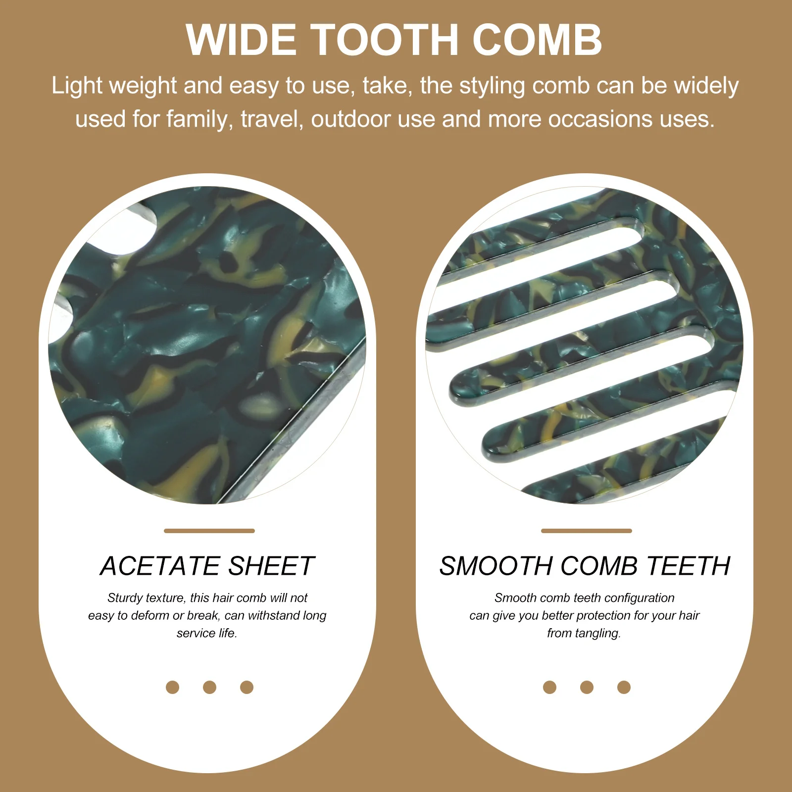 

Lightweight Wide Tooth Comb for Men Women Daily Salon Outdoor Use Hair Styler Hair Comb Combs for Men