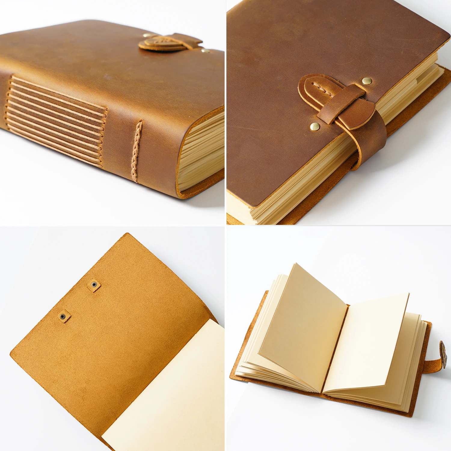 AIGUONIU Genuine Leather Notebook Neutral Vintage Cowhide Notepad Creative Women/Men Sketchbook Diary Notebook Wholesale