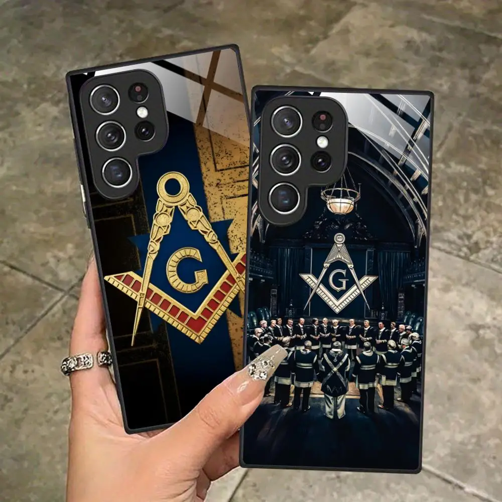 

Чехол для мобильного телефона Freemason для Samsung Galaxy A56 55 54 53 52 51 36 35 34 23 16 15 5G, стеклянный красочный чехол, красивый