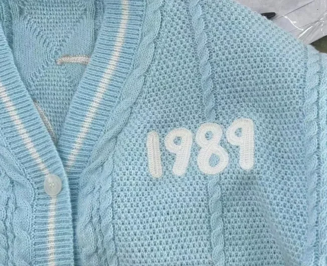 1989 TV Cardigan Cozy Chunky Knit Oversized Button Up with Seagull Sweater Jacket Women Teenagers Taylor Version T.S.