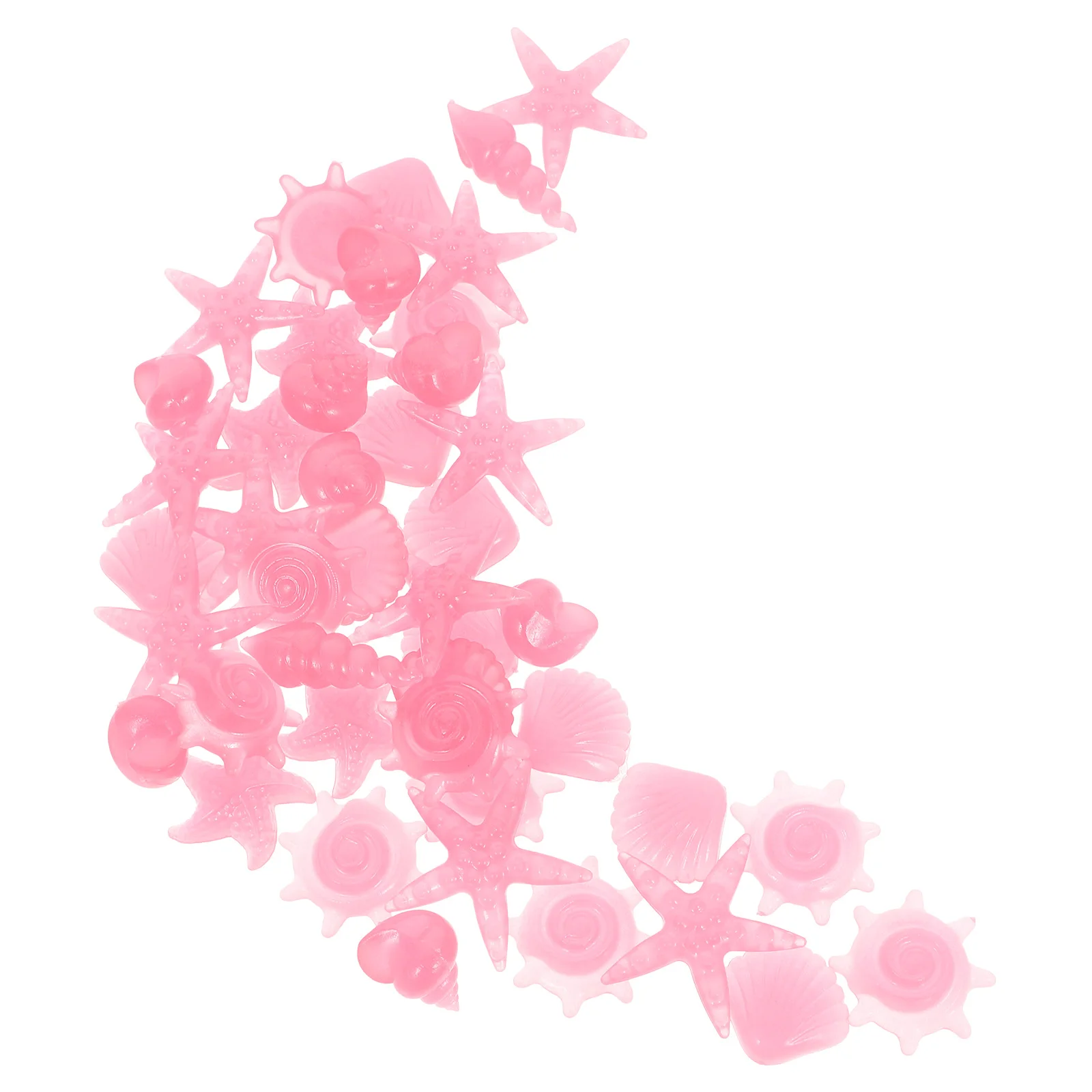 

50pcs Glow Dark Pebbles Neon Stones Fish Tank Decor Aquarium Rocks Resin Material Pet Supplies Decorative Gravels