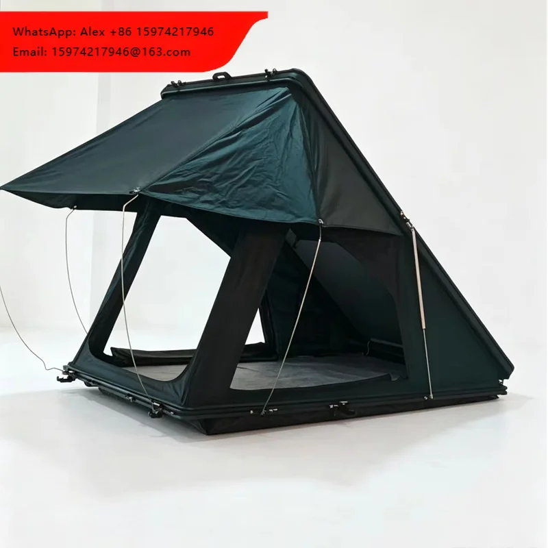 Hard Shell Hydraulic Car Rooftop Tent, 2 Person Waterproof Roof Top Camping Tent