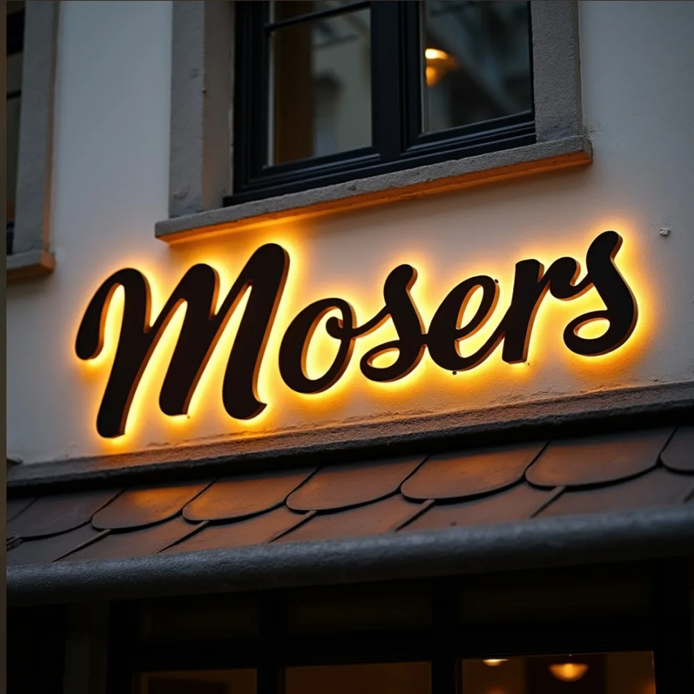 Custom 3D Backlit Letters Sign Metal Illuminated LED Light for Outdoor Business Storefront Waterproof Advertising Signage