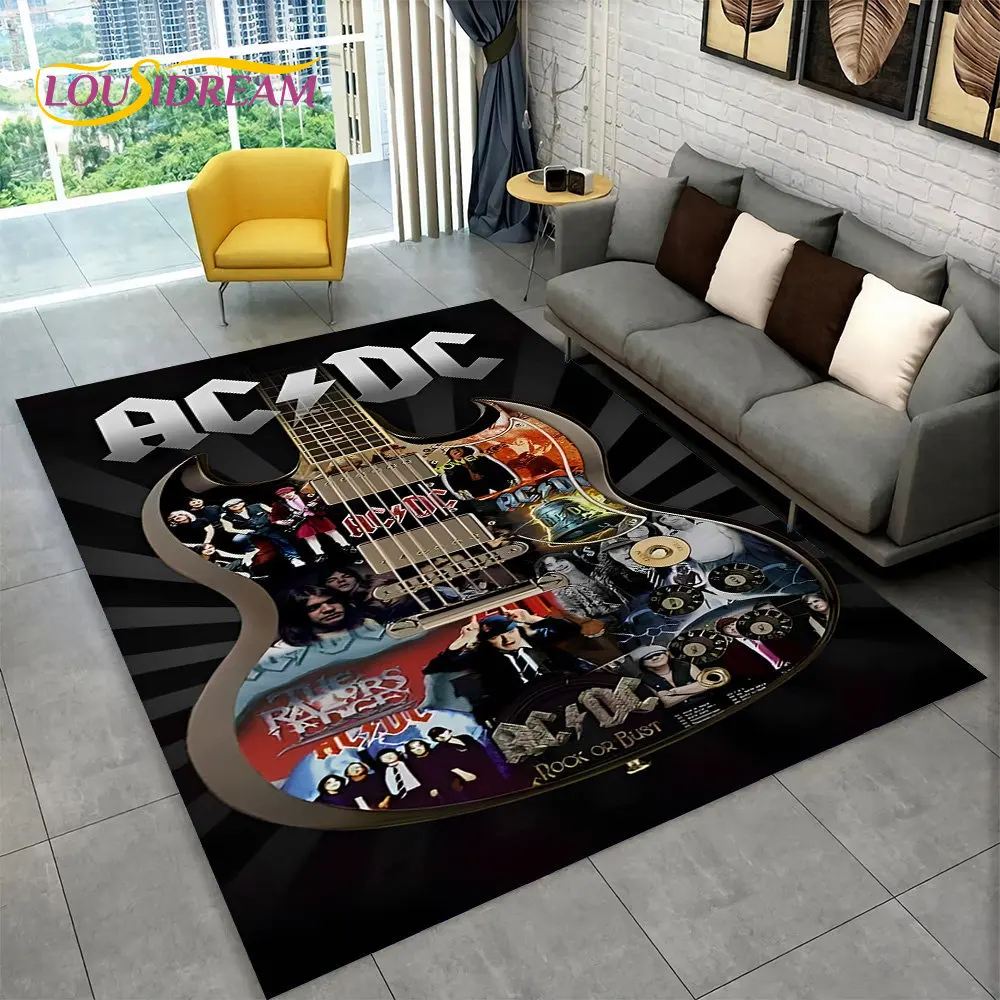 AC/DC Rock Band Area Rug Large,Carpet Rug for Home Living Room Bedroom Sofa Doormat Decor,Kitchen Non-slip Floor Mat Alfombra - view 5
