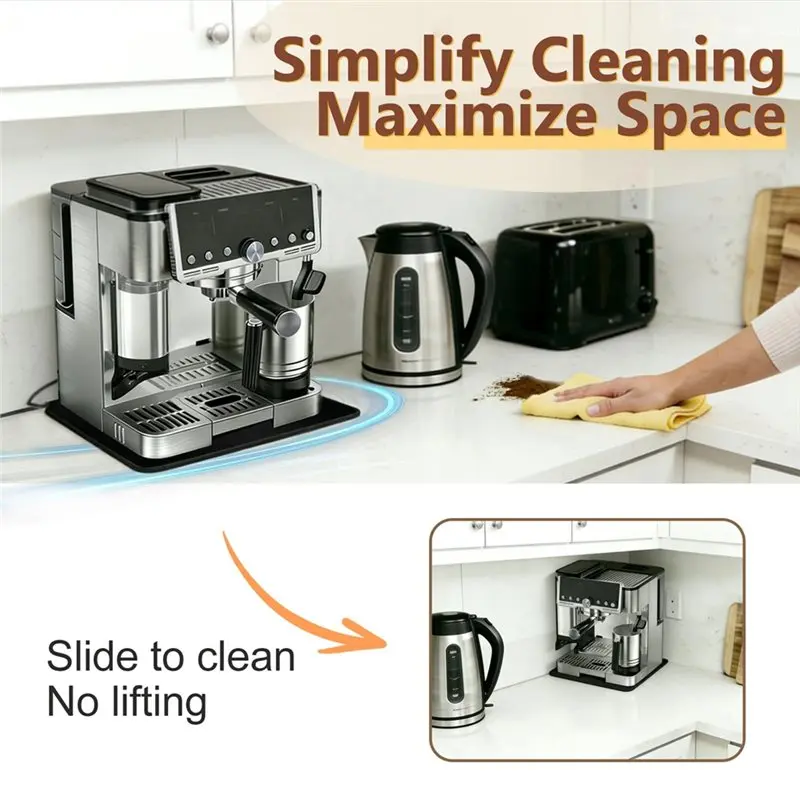 ABBZ-Smooth Glide Anti-Slip Mat For Ninja For Espresso Coffee Machine ES601/ES701-For Sliding Mat Base