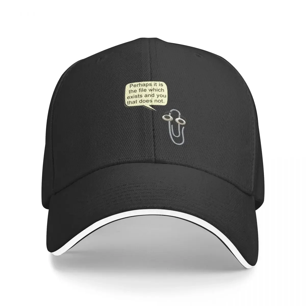 Microsoft Clippy Philosophy Sticker Meme Sticker Baseball Cap party Hat Thermal Visor Golf Cap Women's Men's