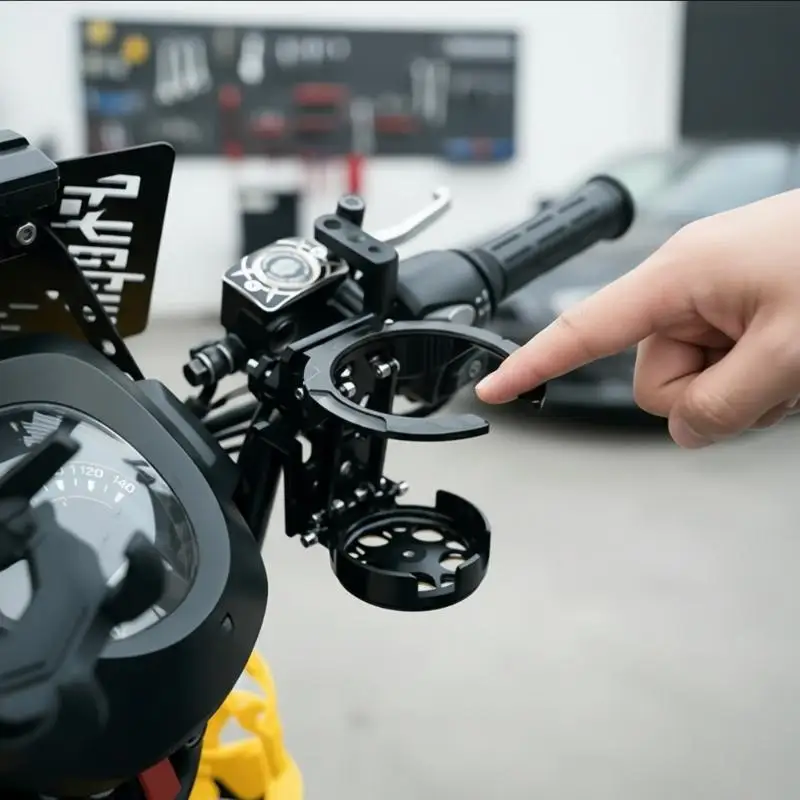 

Motorcycle Cup Holder for Bottles and Drinks Durable Handlebar Mount for Scooters and Bicycles