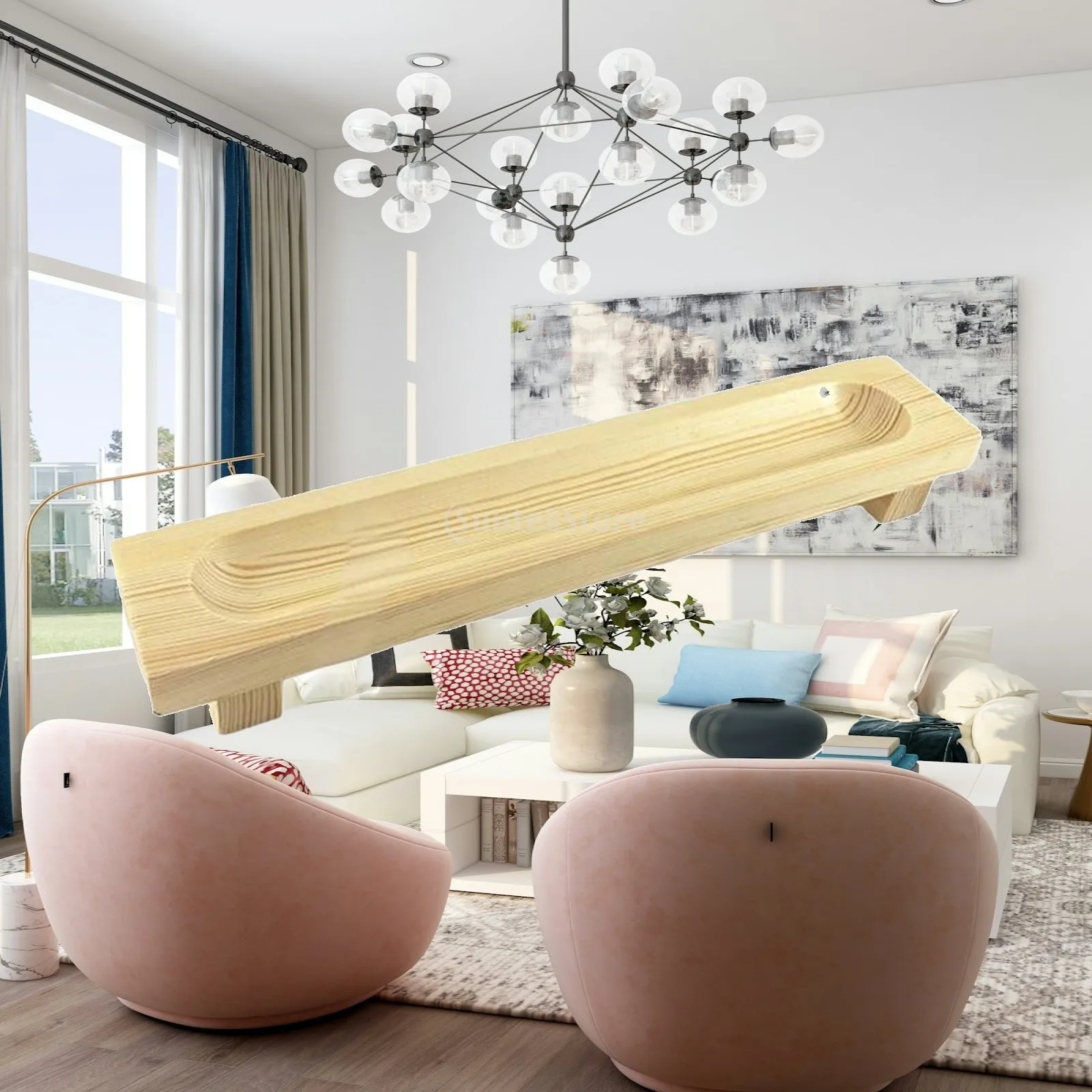 Wood Sushi Plate Stylish Meat Ball Serving Tray Decorative Platter for Home Party Buffet Table Decor