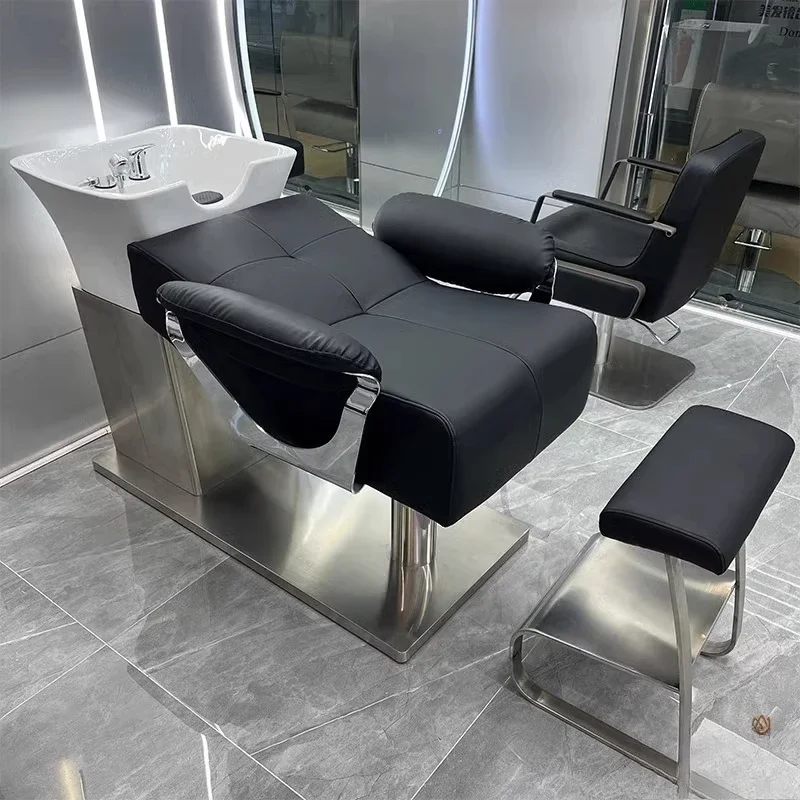 

FG6New ceramic basin hair salon shampoo bed hair salon special flush bed high-grade semi-lying