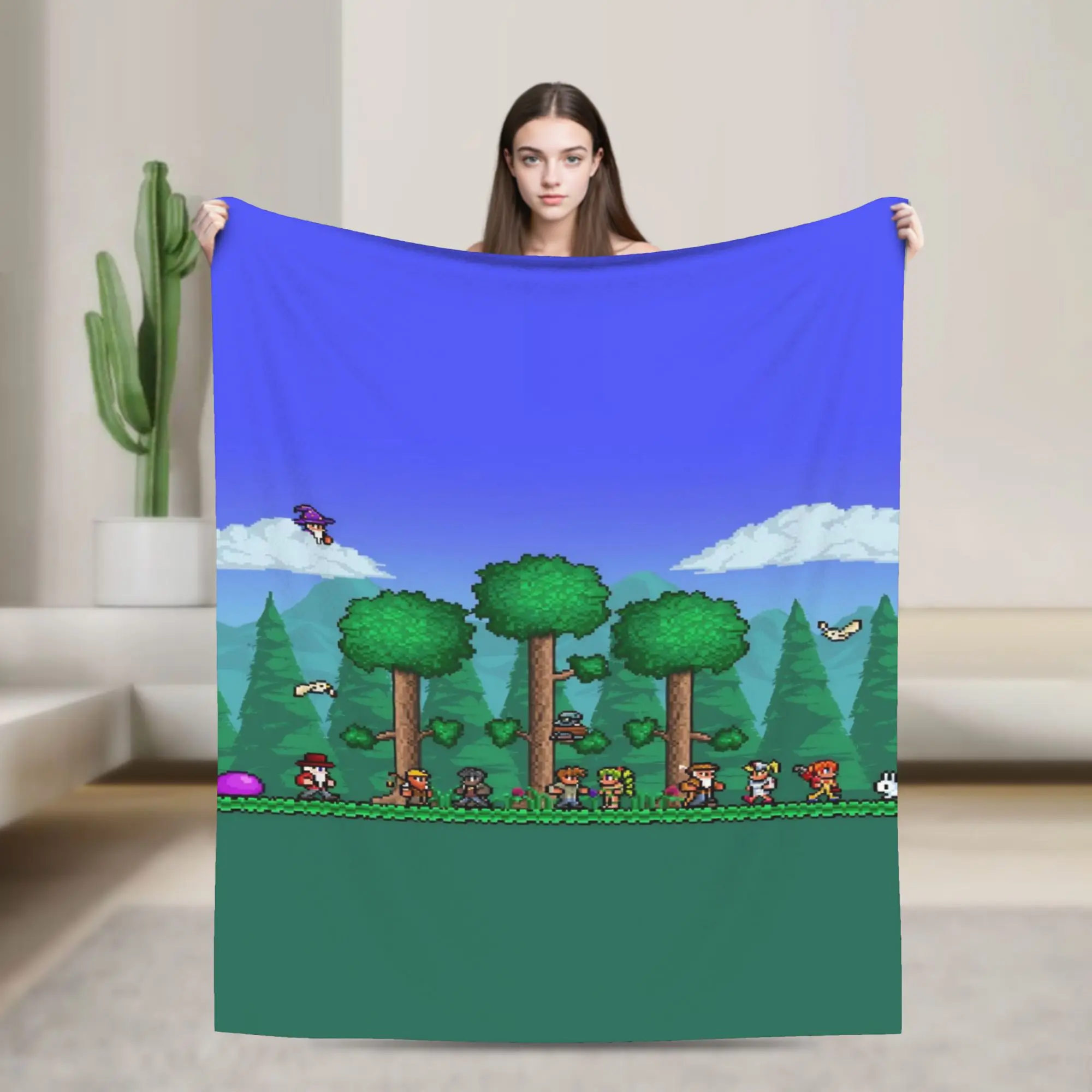 Terrarias Merch Blankets Lightweight Thin Fleece  Throw Blankets Relax Rug Piece