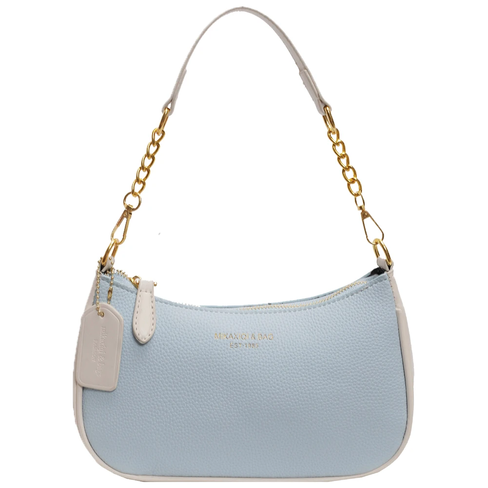 حقيبة كتف للنساء من جلد البولي يوريثان، حقيبة كروس بسحاب للإغلاق تحت الإبط، حقيبة يد بحزام قابل للتعديل للسفر في العمل #6