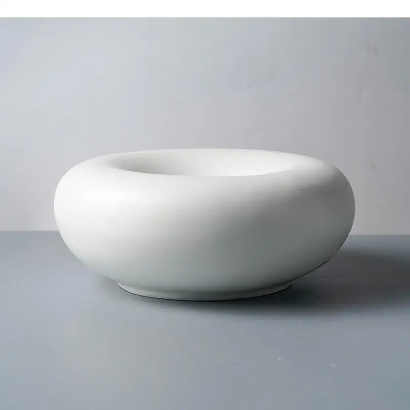 

Керамическая тарелка для пасты и салата, однотонная, нерегулярной формы, для дома, для закусок и десертов