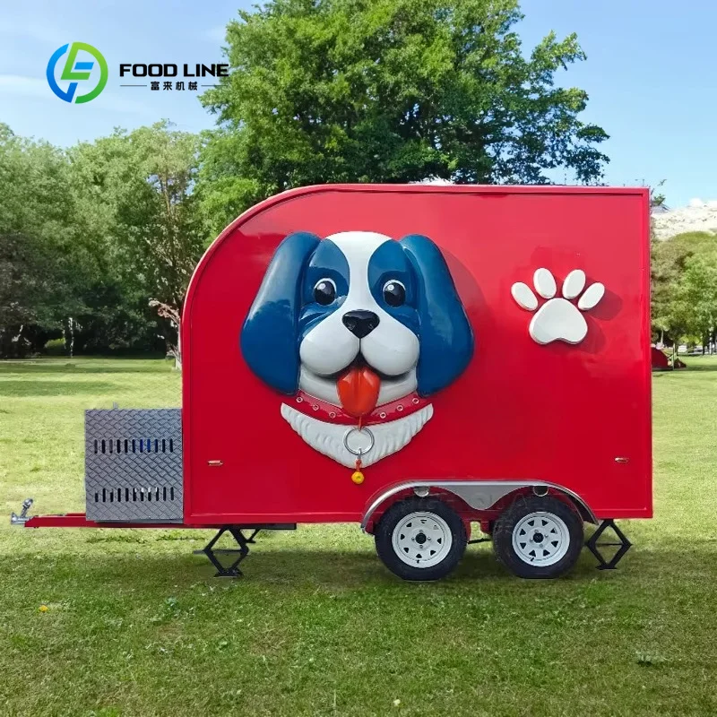 Customized Street Mobile Pet Salon Cart Portable Dog Shower Station Multifunctional Pet Grooming Trailer for Commercial Service