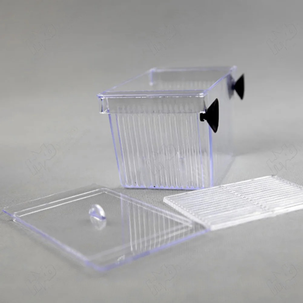 Acrylic Fish Tank Breeding Isolation Box Aquarium Hatchery Incubator Holder