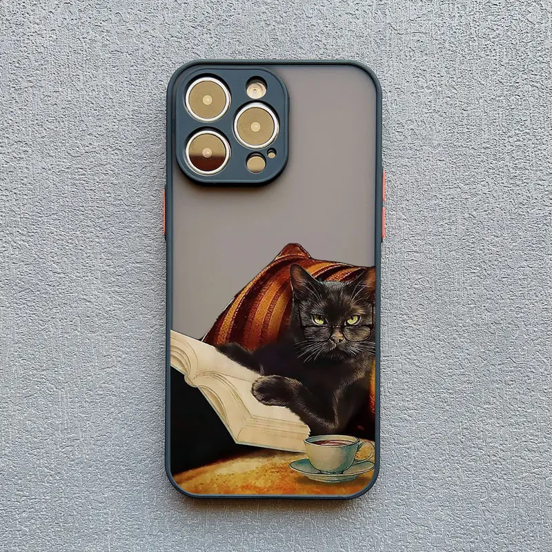 Süße Katze Becher Trinken Paar Handyhülle für iPhone 17 12 11 Pro Max 16 15 14 13 Pro Max Mini X XR X 16 15 Plus stoßfeste Abdeckung – Detail 10