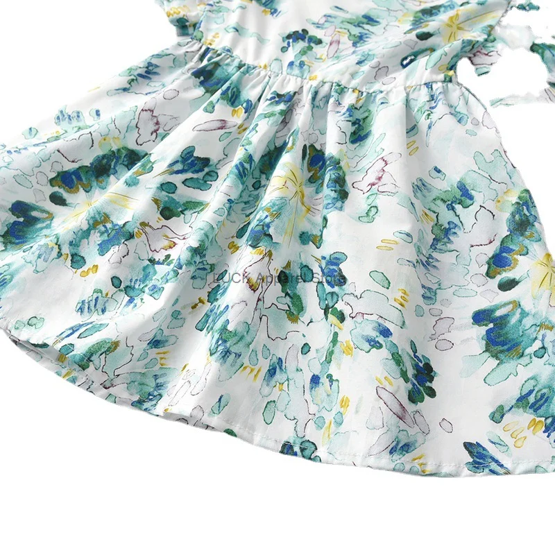 Costume de cosplay pour la journée des enfants, robe de princesse à manches courtes, version coréenne, fleur d'été, bébé fille