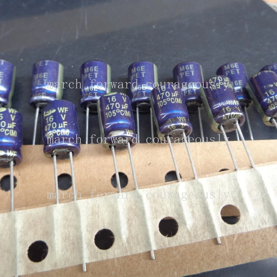 

100pcs WF high frequency, low resistance, 16V, 470UF, 8X11.5, 105 degrees