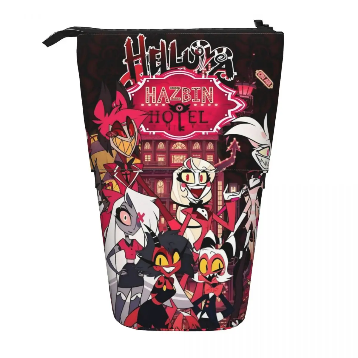 

Пользовательские Hazbins Hotels милые пеналы для девочек и мальчиков большой емкости мультяшный фильм ретро дизайн телескопический пенал школьные принадлежности