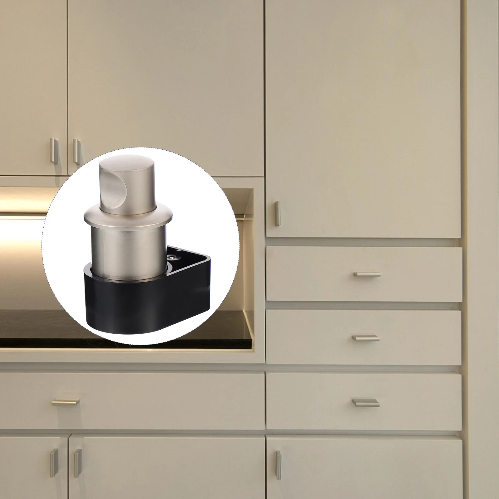 

Button Lock Zinc Alloy Plastic Cabinet Wardrobe Drawer Locks Accessories Rust Free Simple Installation Safe Reliable