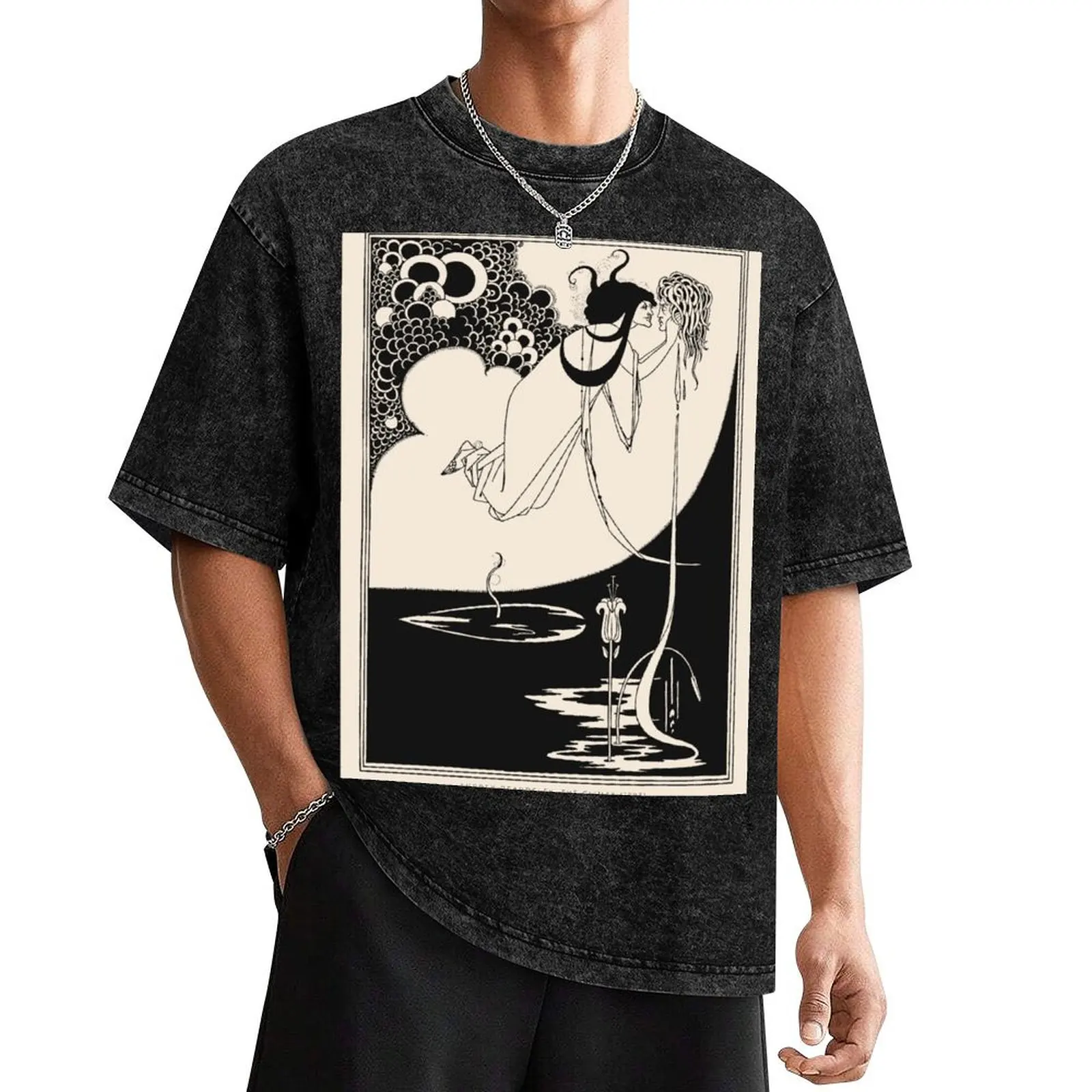

High Res Aubrey Beardsley The Climax 1893 on Cream T-Shirt graphic tee shirt cute clothes mens workout shirts
