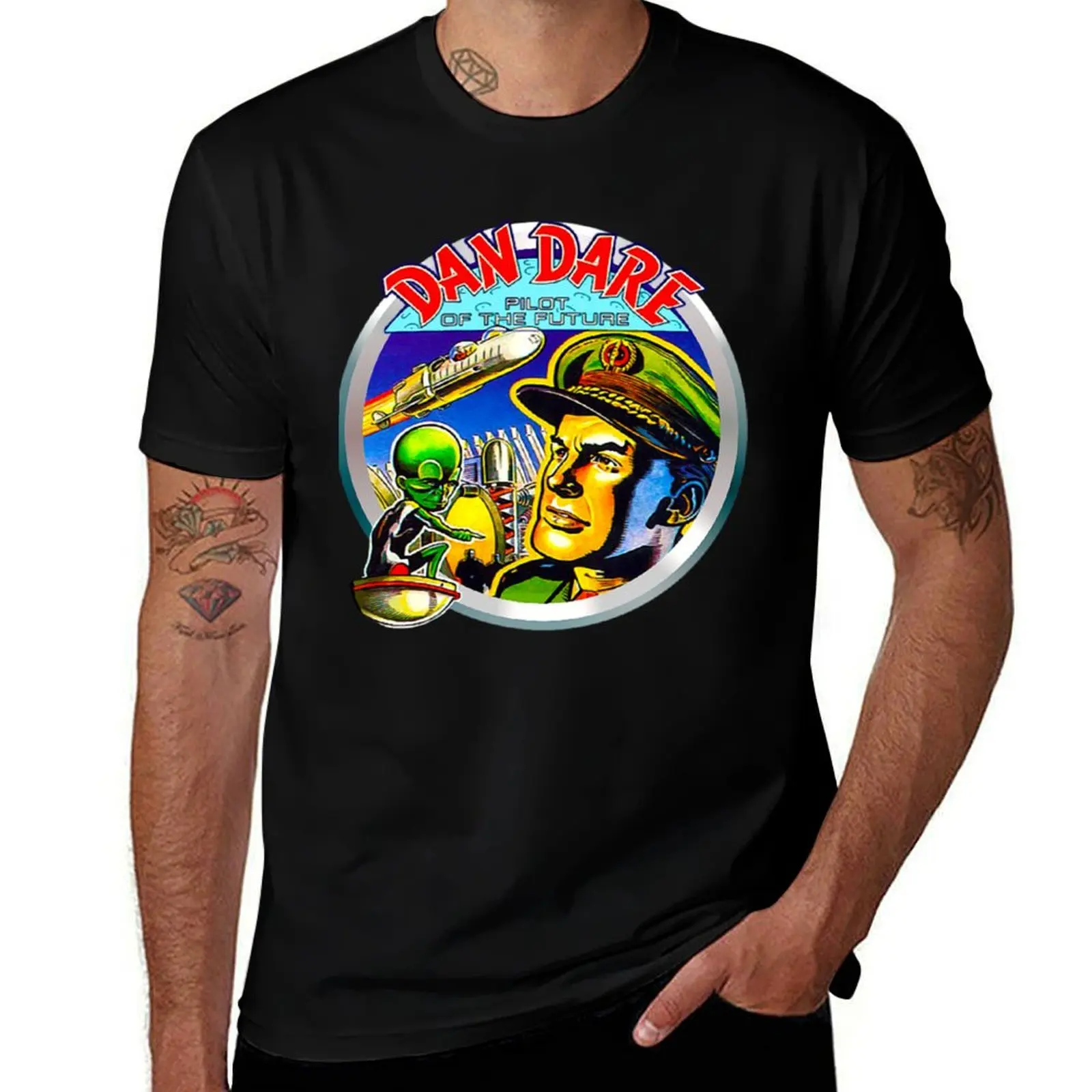 T-shirt Dan Dare grande taille, haut décontracté pour l'extérieur
