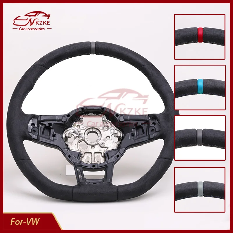 Flat Bottomed Steering Wheel Suitable For Volkswagen Golf 7 7.5 GTI GTS GTL Optional Paddle Shifters Version Car Accessories