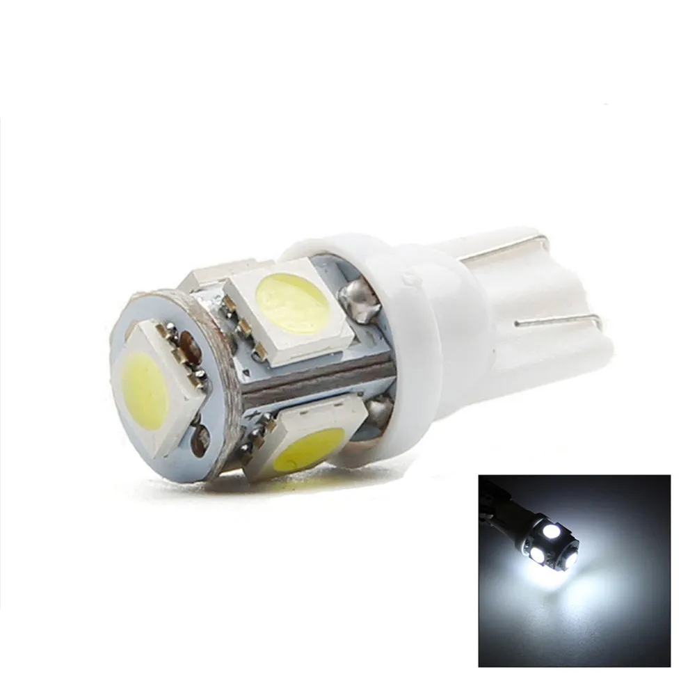 10pcs Led Marker Lights 5050 5 Smd High Power Car Bulb For Interior Exterior Map Dome License Plate Lights Auto Lamp Car
